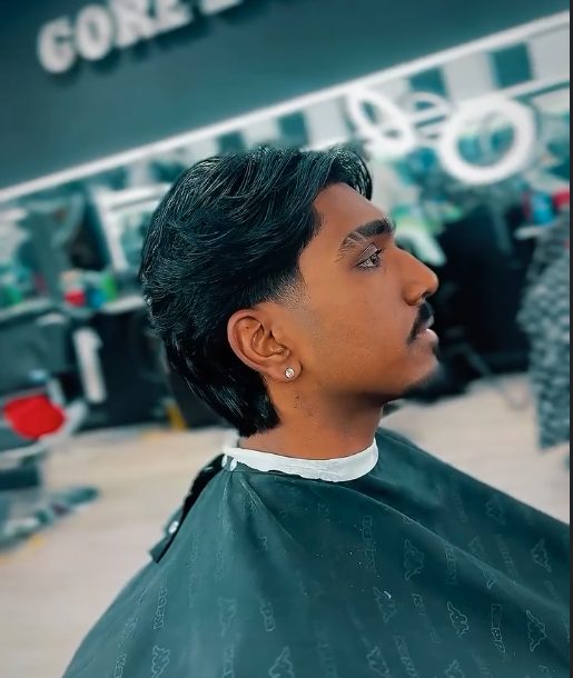 Mullet with moustache, side view