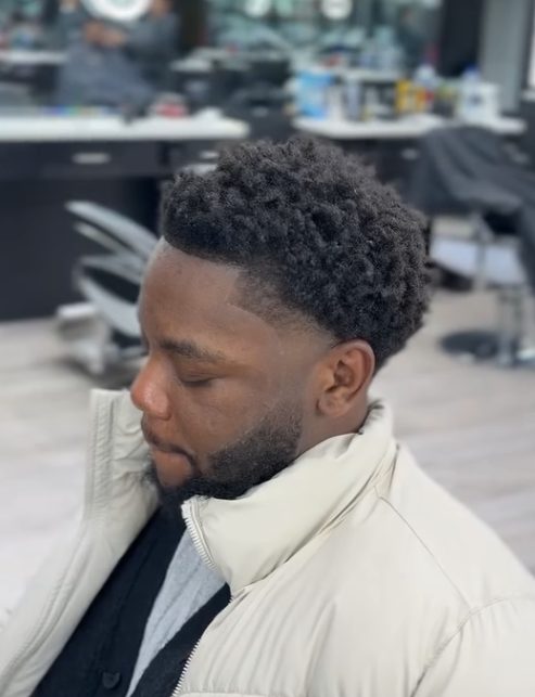 Curls with low taper